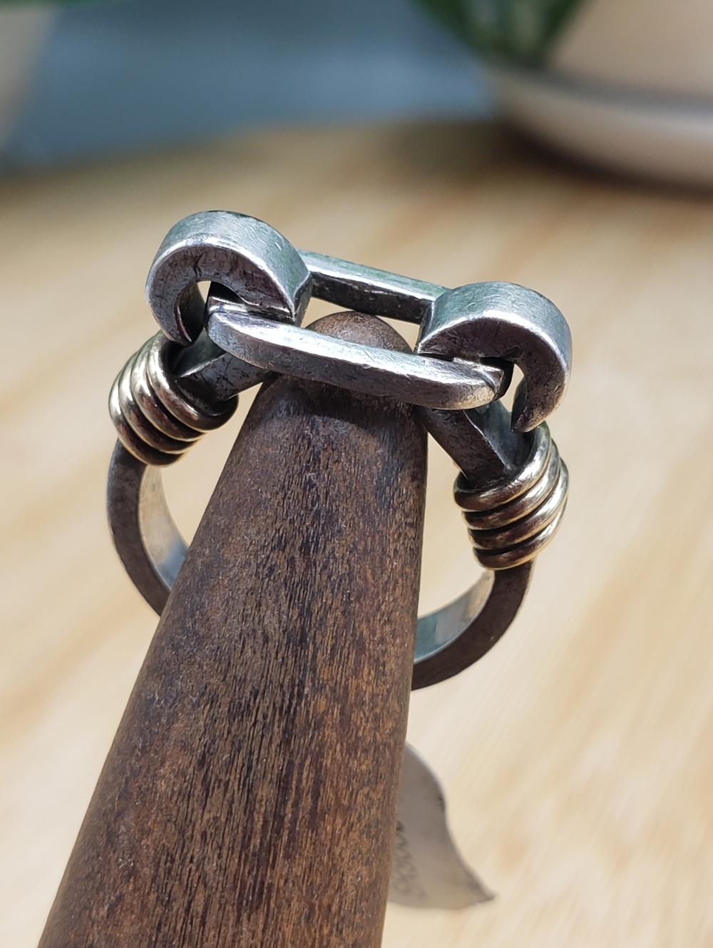 Artisan Industrial Brutalist - Silver w/ Gold - Unisex Grunge Indy Baddie Y2K